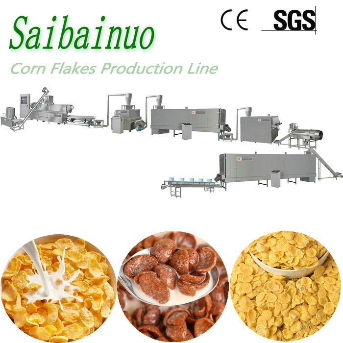Intelligent Automatic Industrial Breakfast Cereal Corn Flakes Machinery
