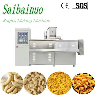 Factory Bugles Snack Food Exruder Production Machine Line Engineer Installation